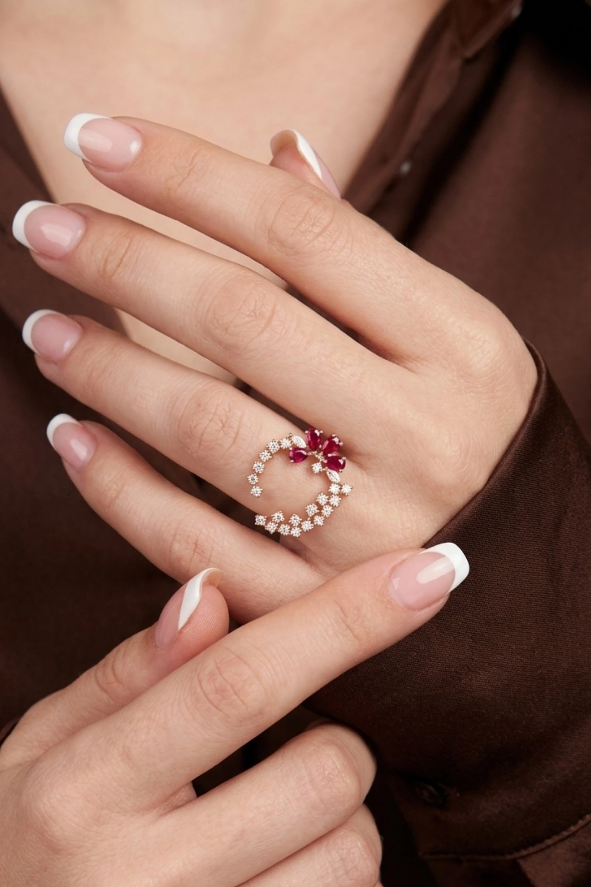 Çiçek Desen 1.56 CT. Pırlanta Yüzük