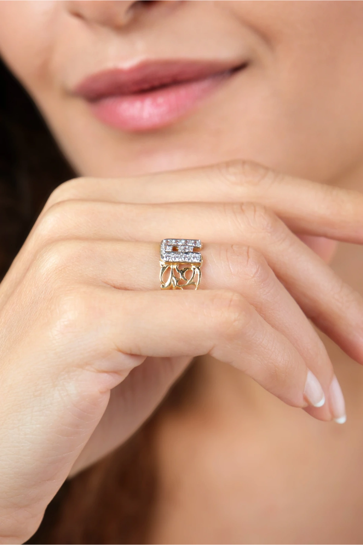 Asil 14 Ayar A Harf Altın Yüzük YZK3661