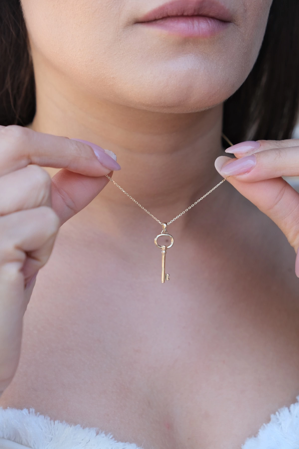 Asil 14 Ayar Anahtar Figürlü Altın Kolye Kly3788