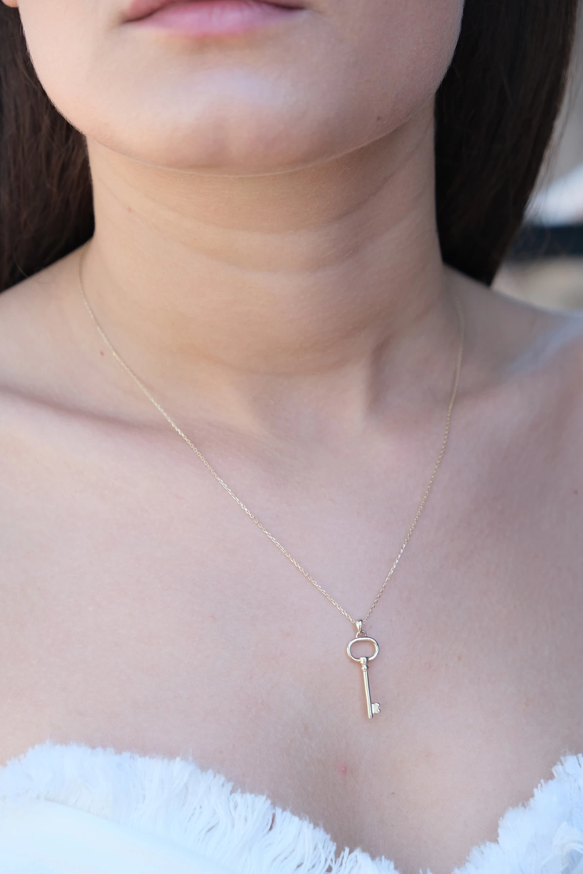 Asil 14 Ayar Anahtar Figürlü Altın Kolye Kly3788