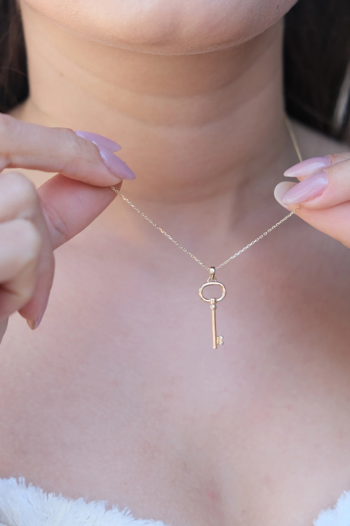 Asil 14 Ayar Anahtar Figürlü Altın Kolye Kly3788