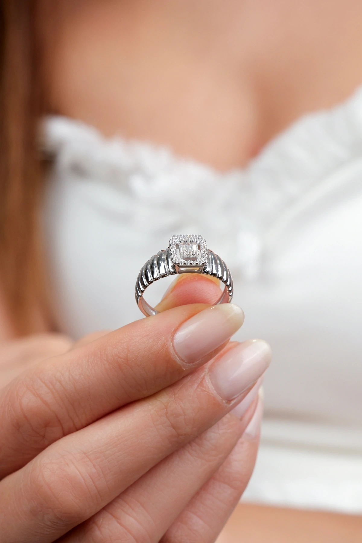 Asil 14 Ayar Baget Kesim Altın Yüzük YZK2641