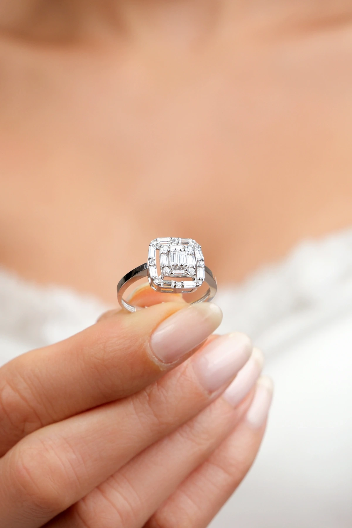 Asil 14 Ayar Baget Kesim Altın Yüzük YZK3362