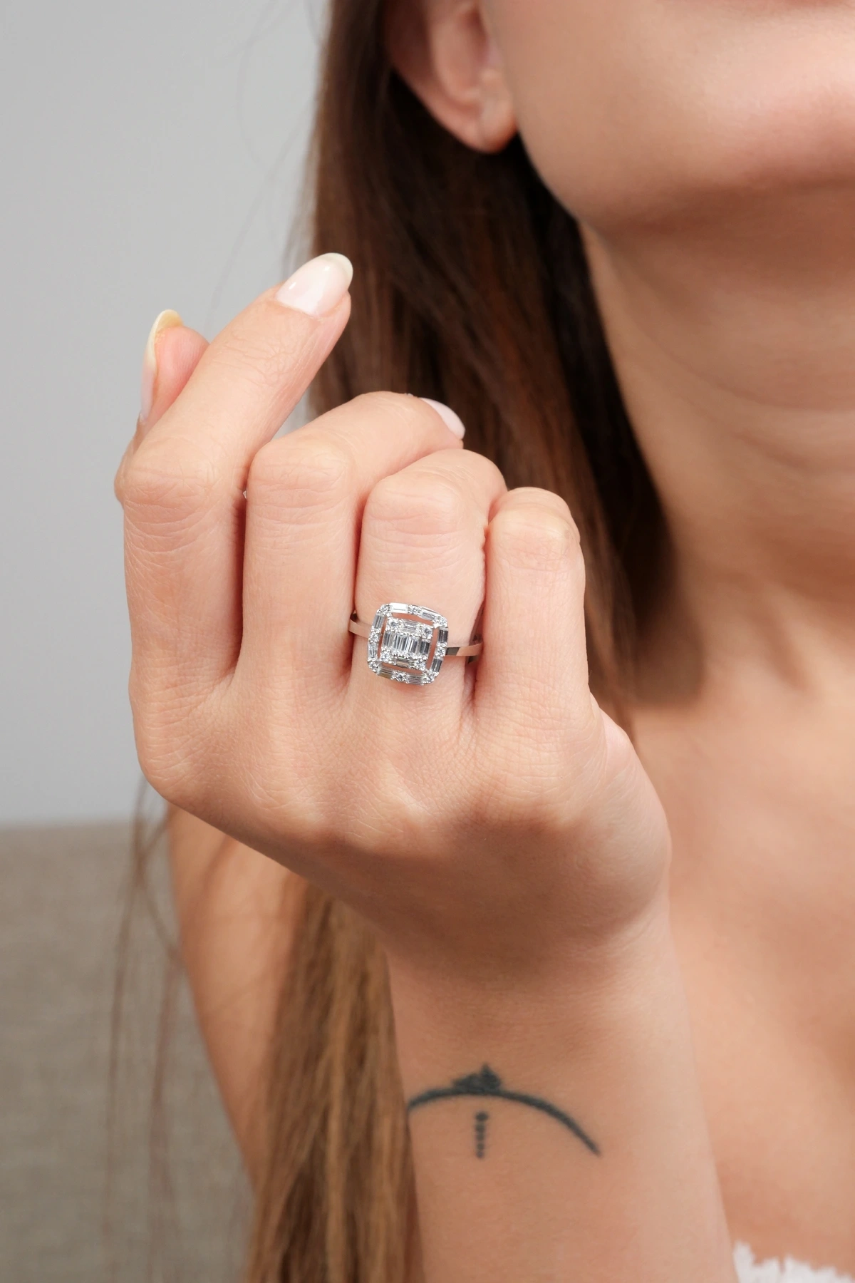 Asil 14 Ayar Baget Kesim Altın Yüzük YZK3362