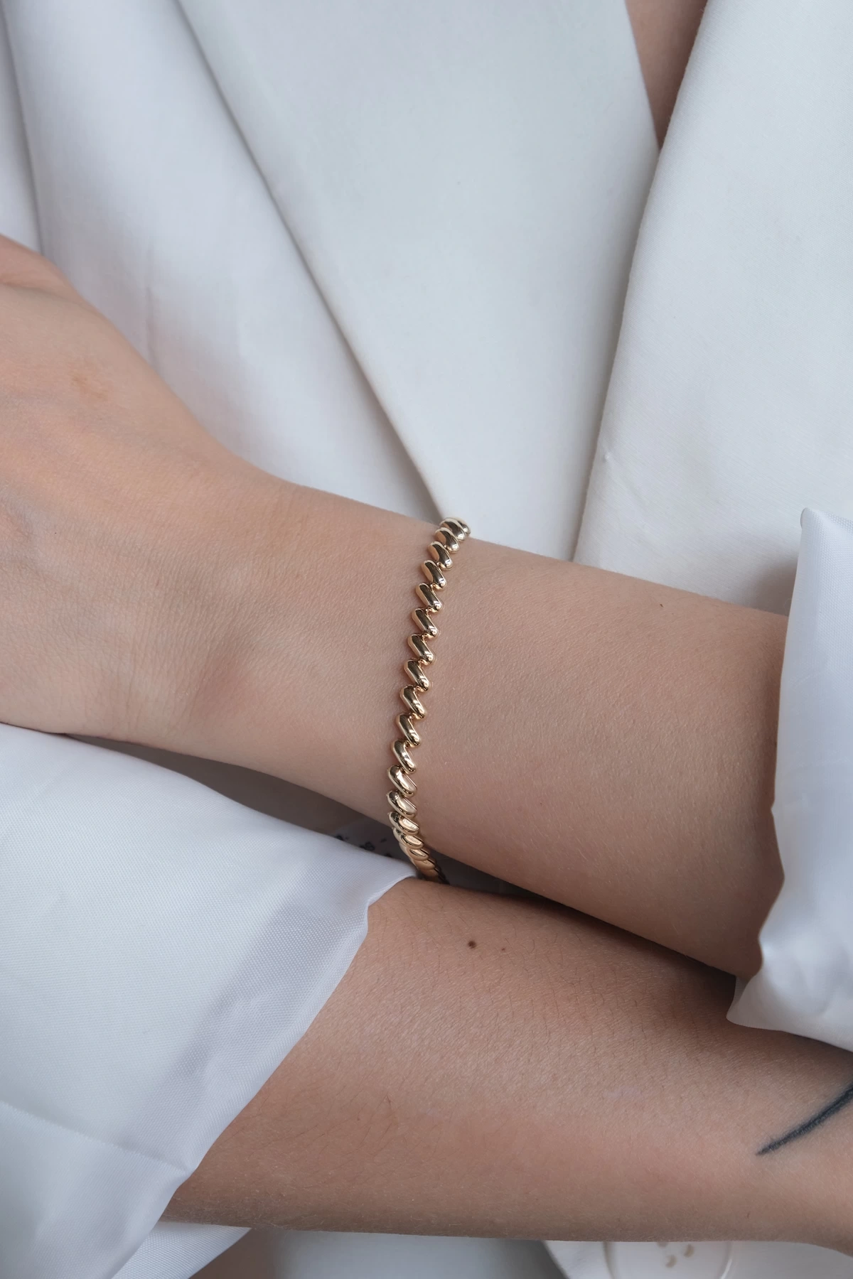 Asil 14 Ayar Bagetli Altın Bileklik BLK5440