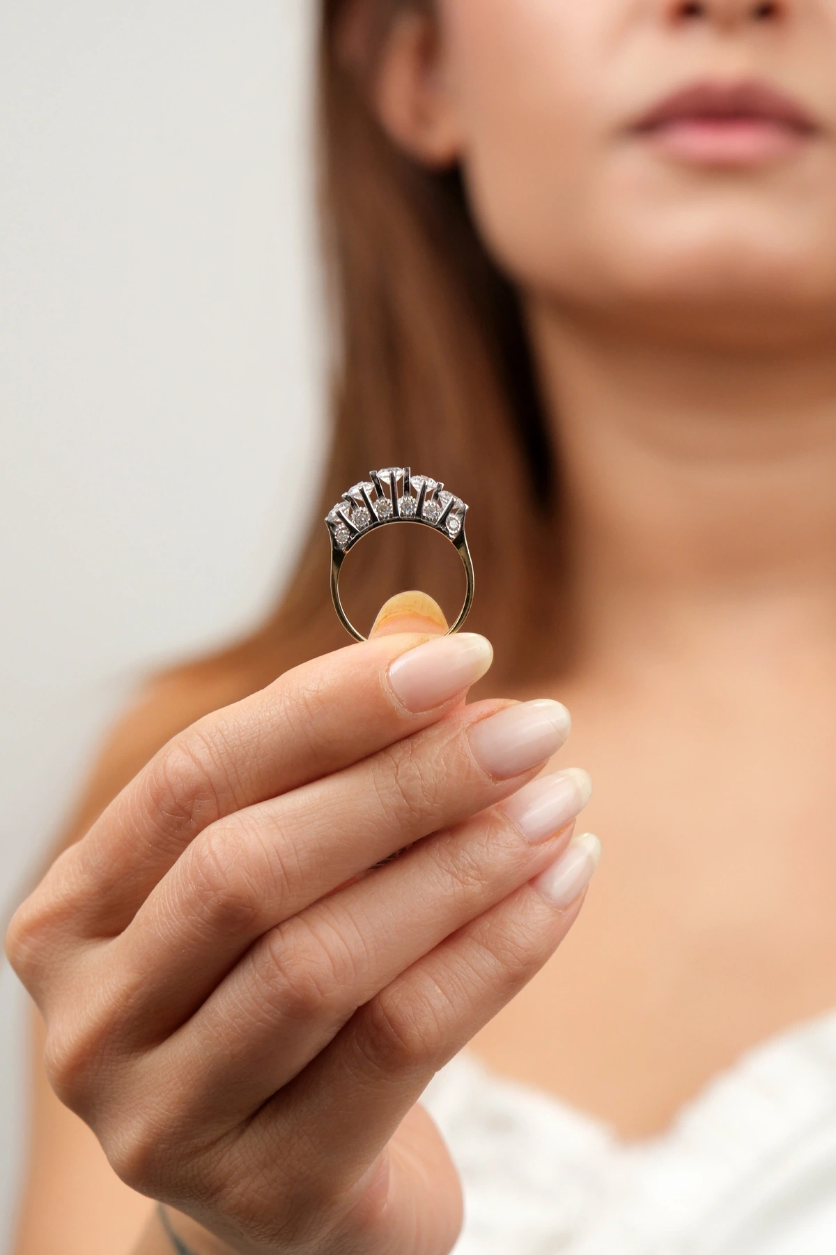 Asil 14 Ayar Beş Taş Altın Yüzük YZK1258