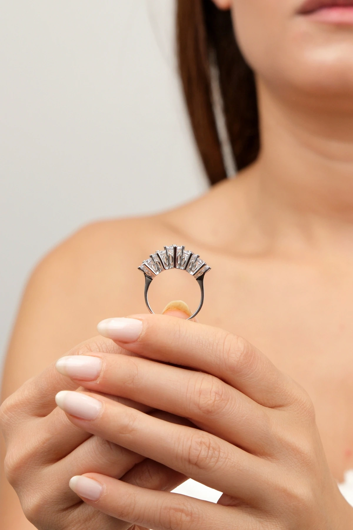 Asil 14 Ayar Beş Taş Altın Yüzük YZK1263