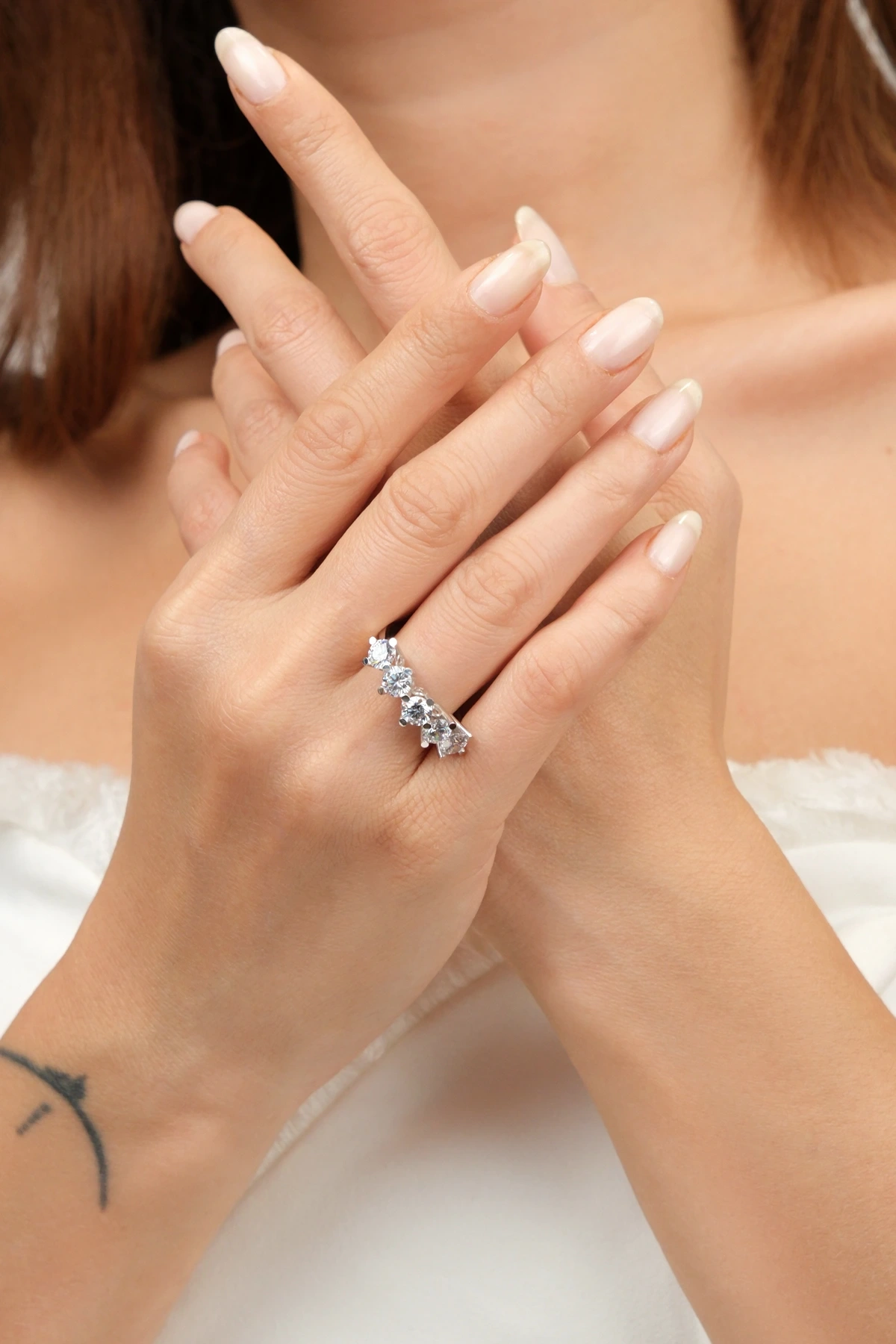 Asil 14 Ayar Beş Taş Altın Yüzük YZK1263