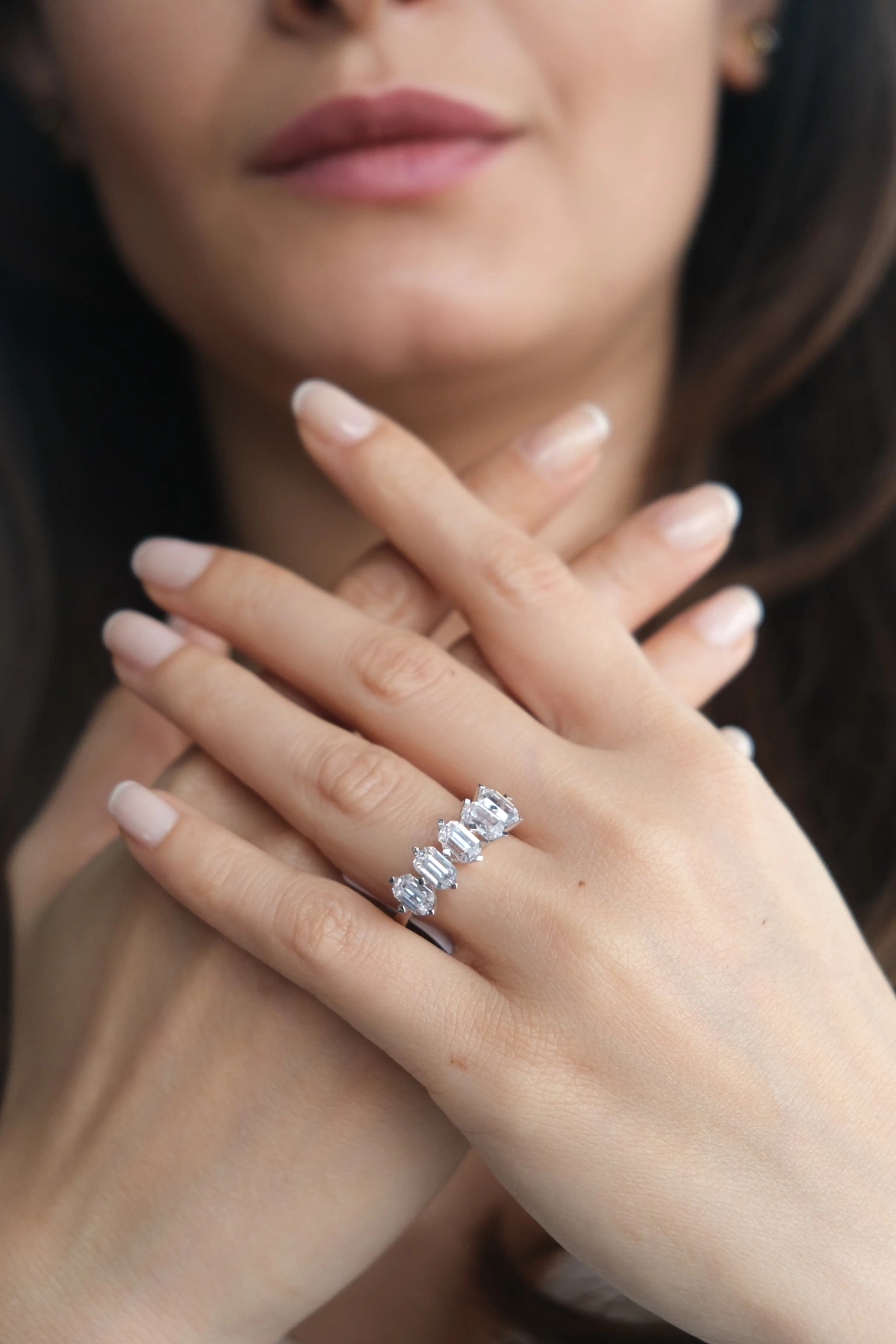 Asil 14 Ayar Beş Taş Altın Yüzük YZK2838