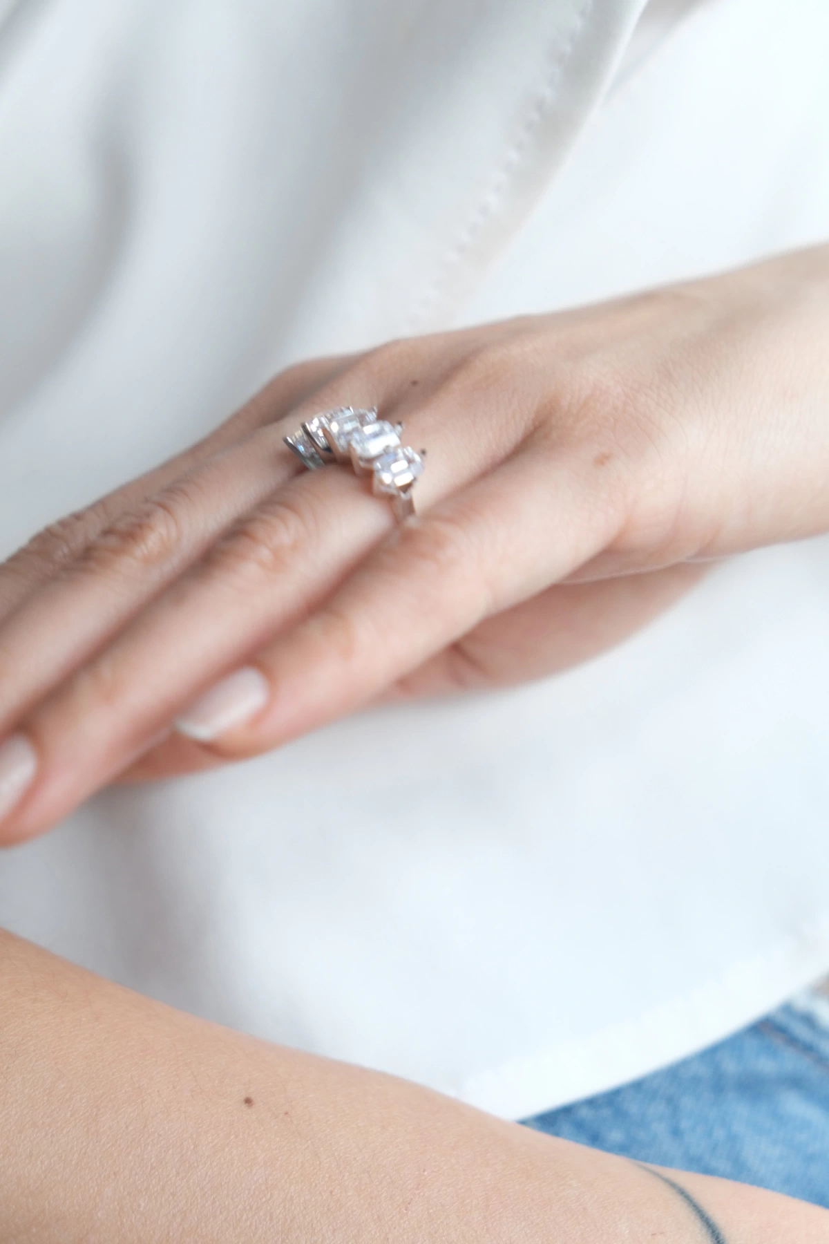 Asil 14 Ayar Beş Taş Altın Yüzük YZK2838