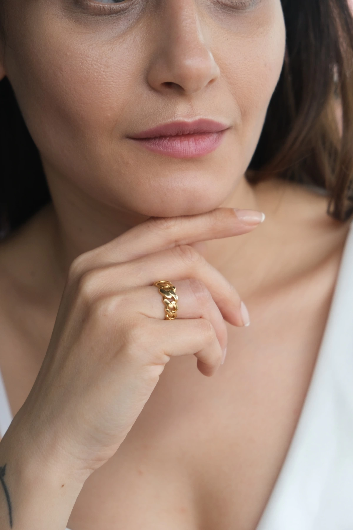 Asil 14 Ayar Burgu Altın Yüzük YZK2250