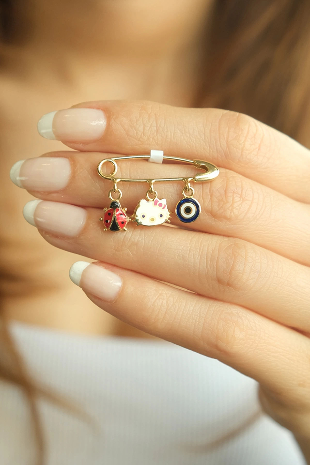 Asil 14 Ayar Çocuk Altın İğneli Nazarlık NZR420