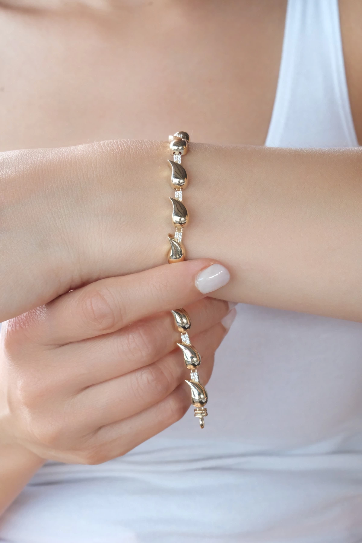 Asil 14 Ayar Damla Altın Bileklik BLK5983