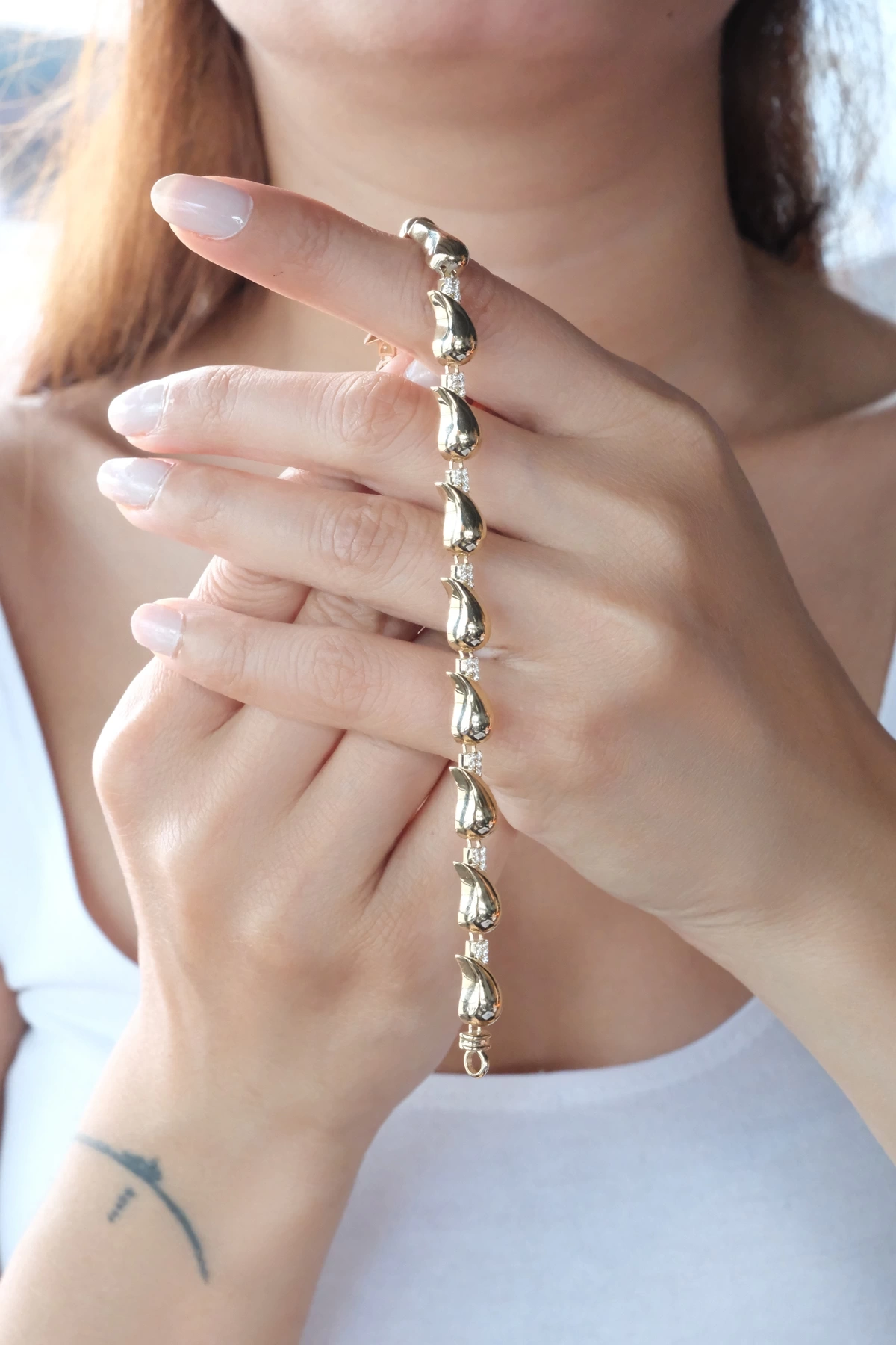 Asil 14 Ayar Damla Altın Bileklik BLK5983