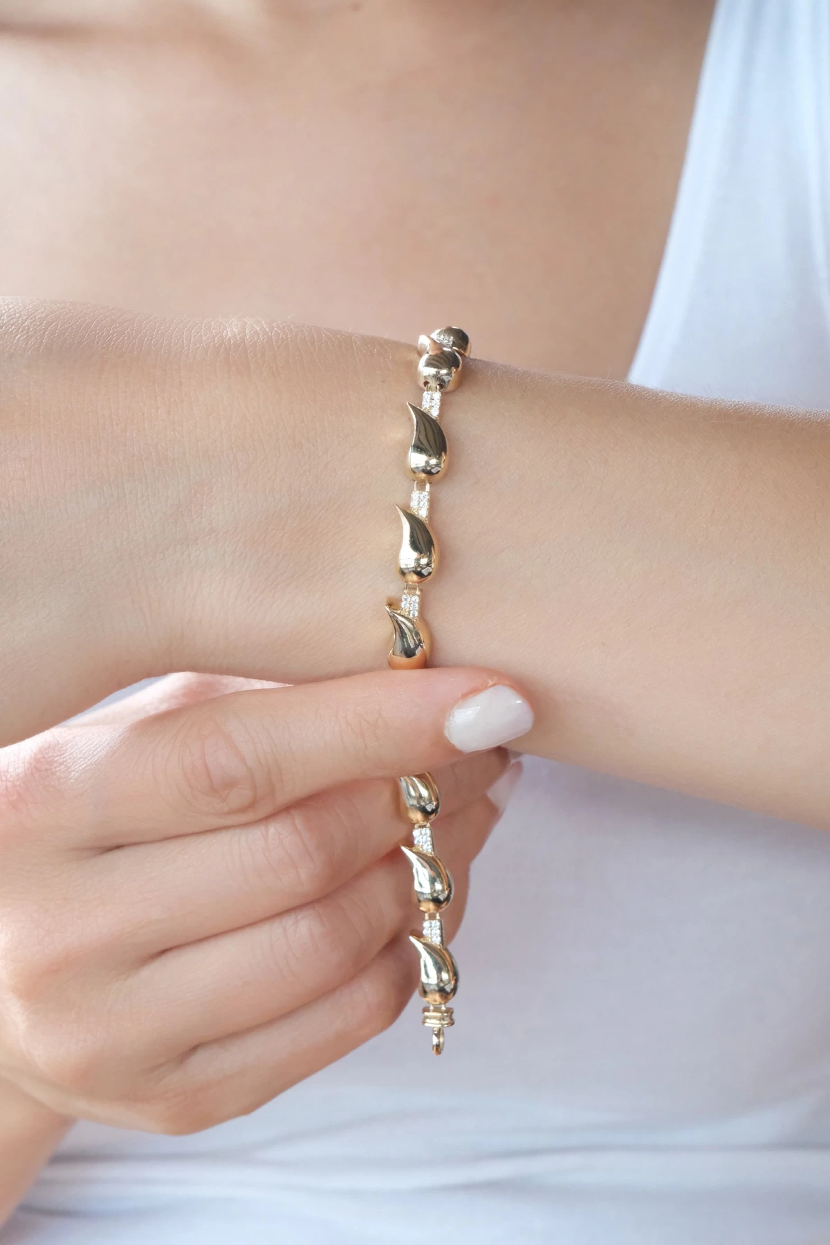 Asil 14 Ayar Damla Altın Bileklik BLK5983