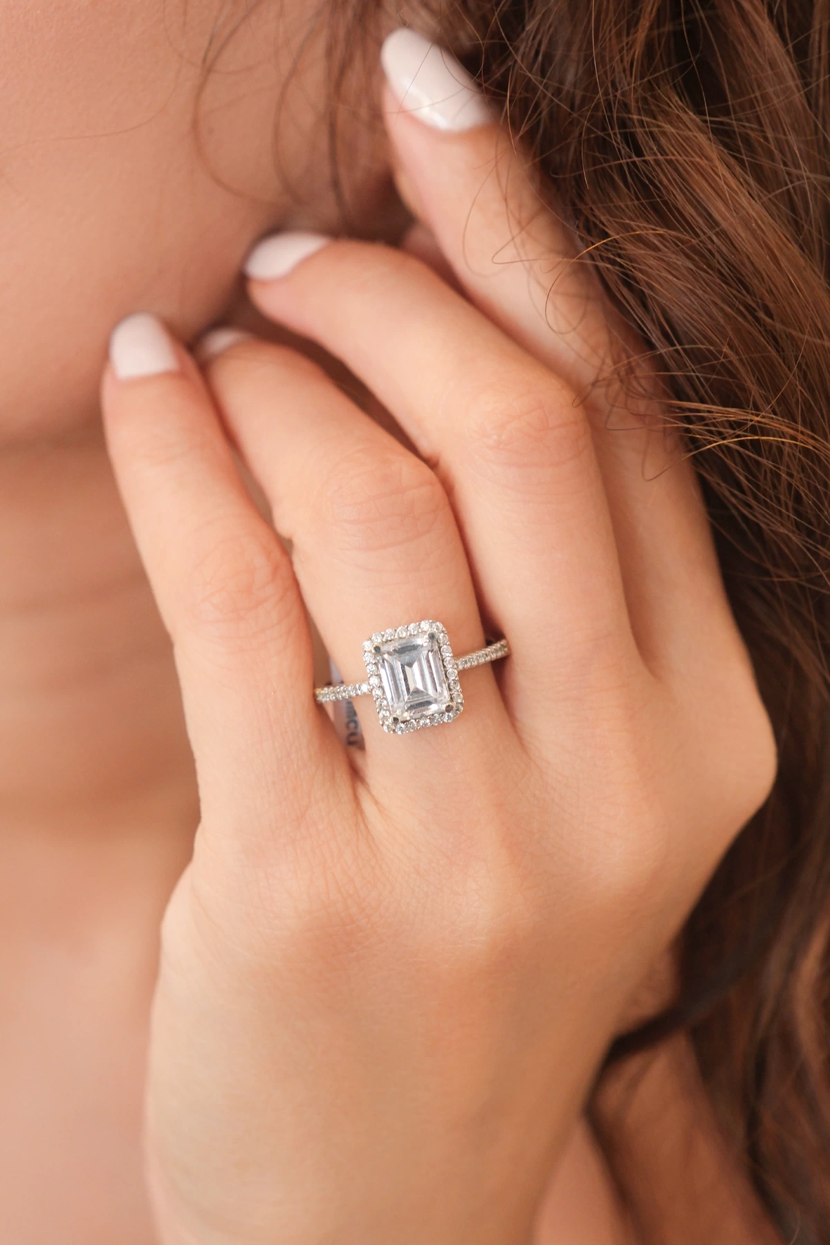 Asil 14 Ayar Emerald Kesim Tek Taş Altın Yüzük YZK2424