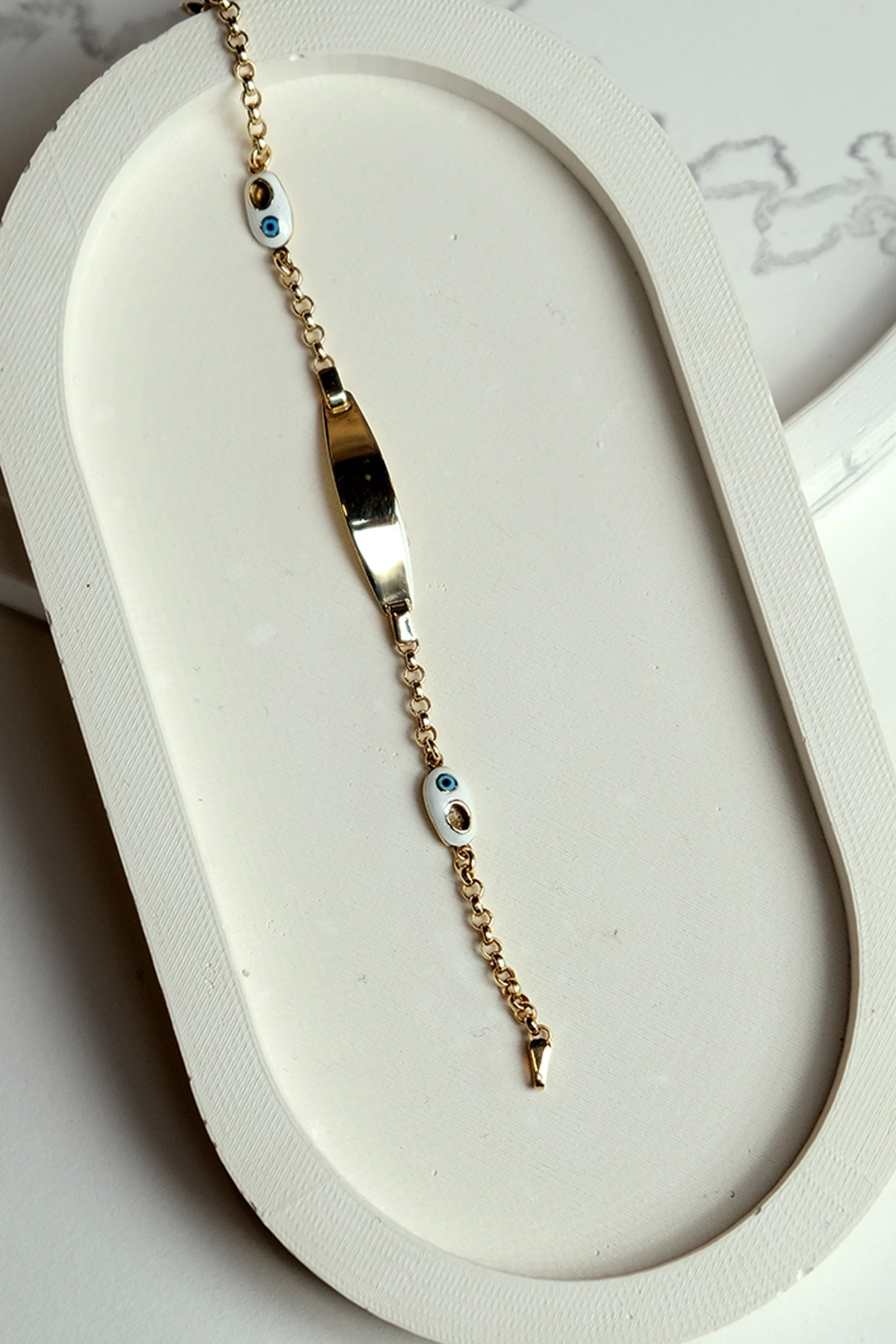 Asil 14 Ayar Patik Ayakkabı Çocuk Altın Künye BLK1074