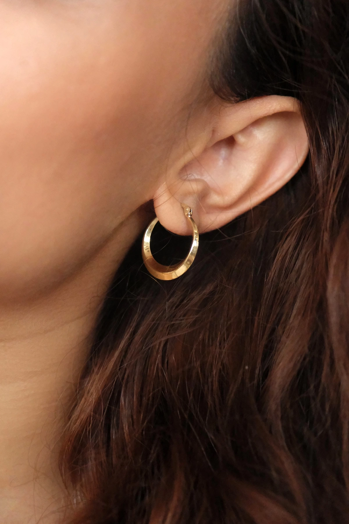 Asil 14 Ayar Halka Altın Küpe KP4395