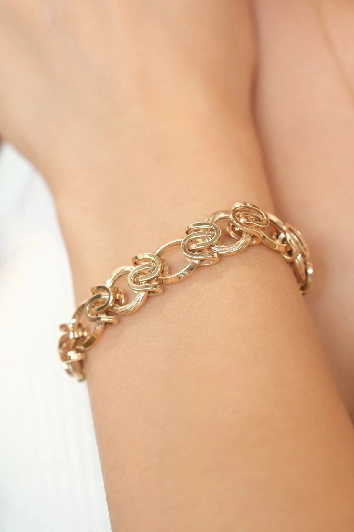 Asil 14 Ayar Hallow Altın Bileklik BLK2386