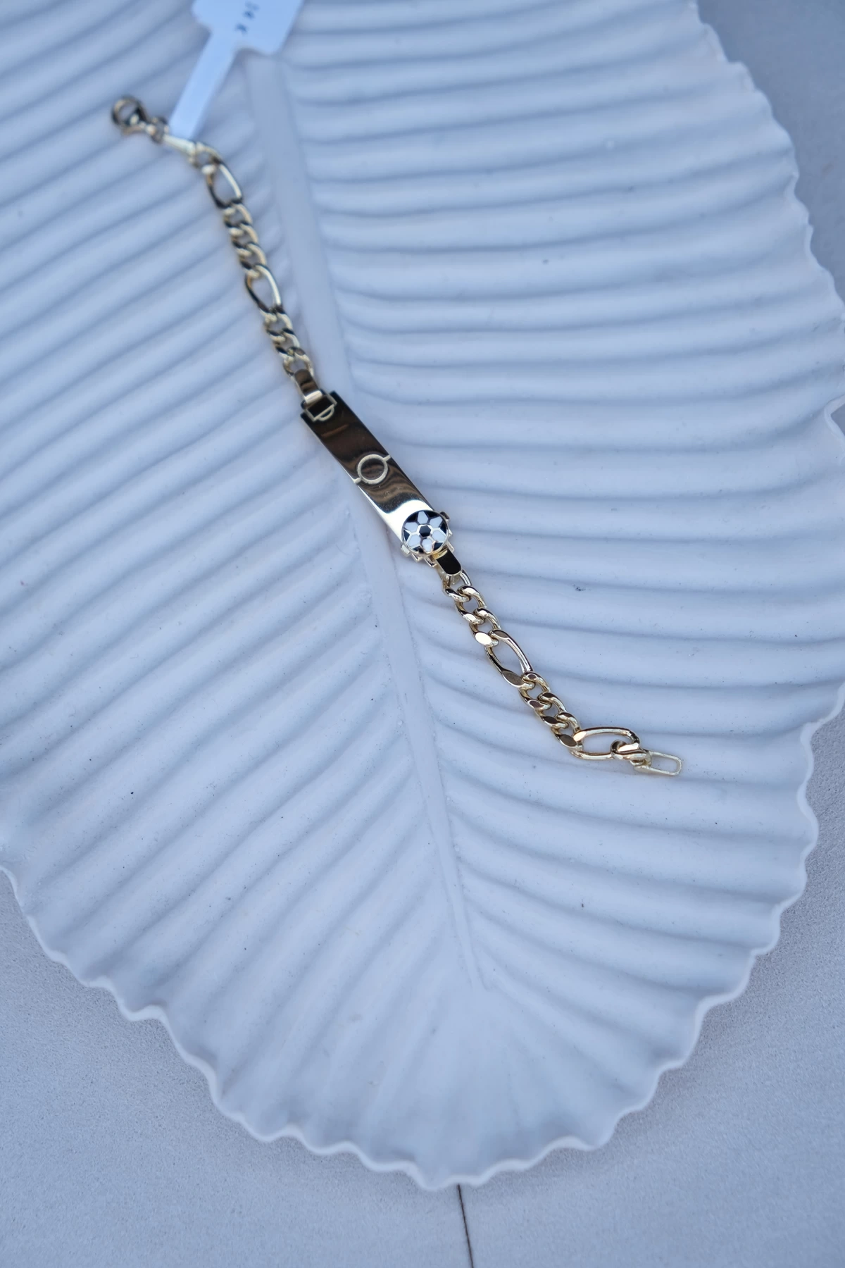 Asil 14 Ayar Hareketli Football Topu Çocuk Altın Künye Bileklik BLK5311