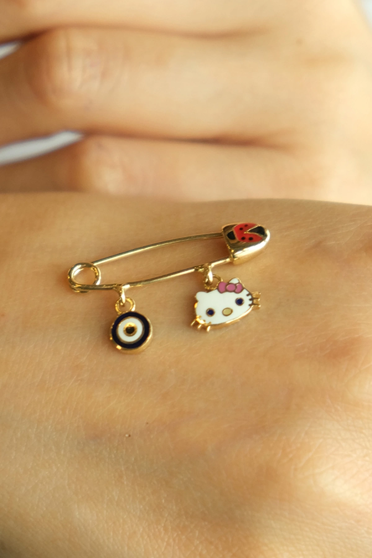 Asil 14 Ayar İğneli Çocuk Altın Nazarlık NZR331