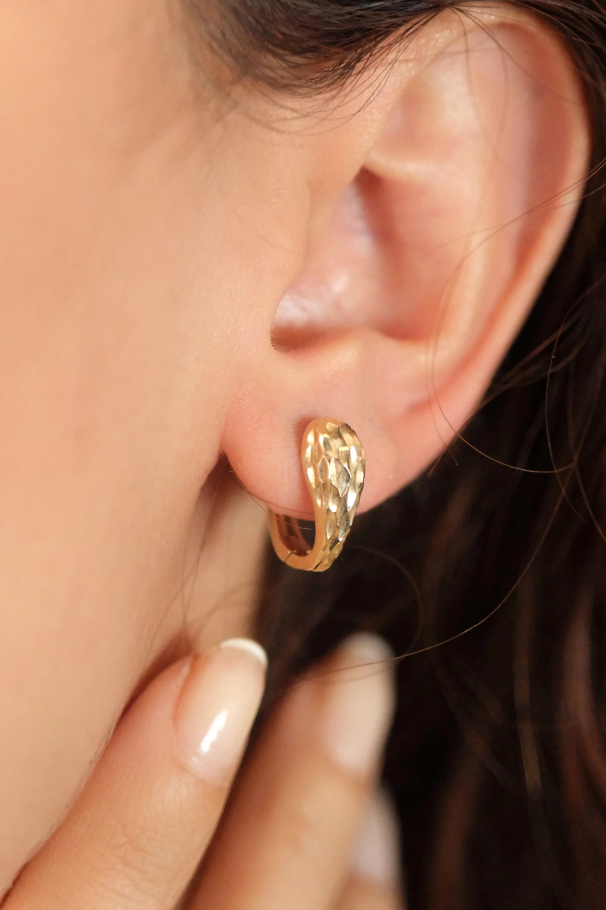 Asil 14 Ayar Kalemli Altın Küpe KP4425