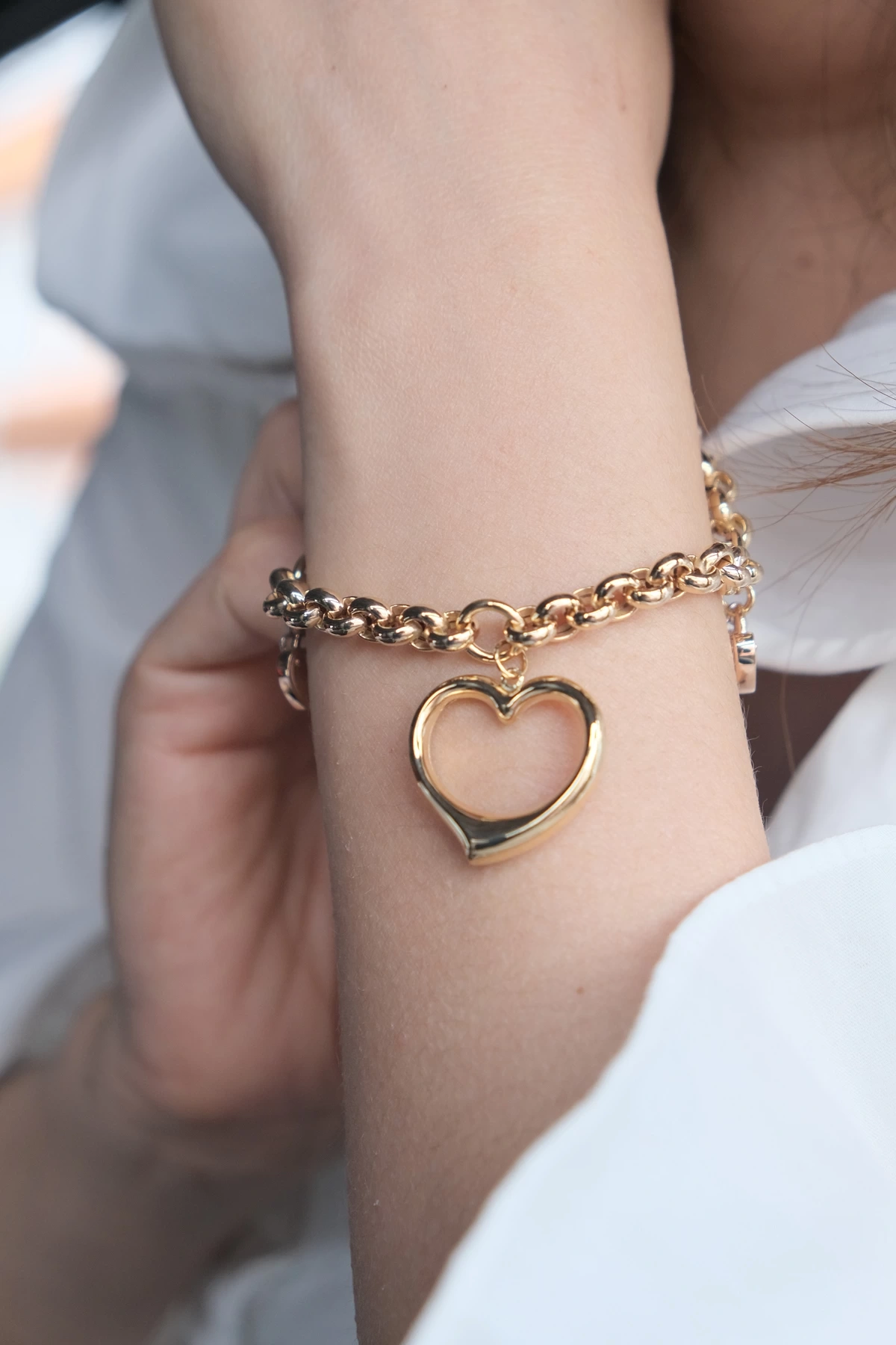 Asil 14 Ayar Kalpli Şans Altın Bileklik BLK5448