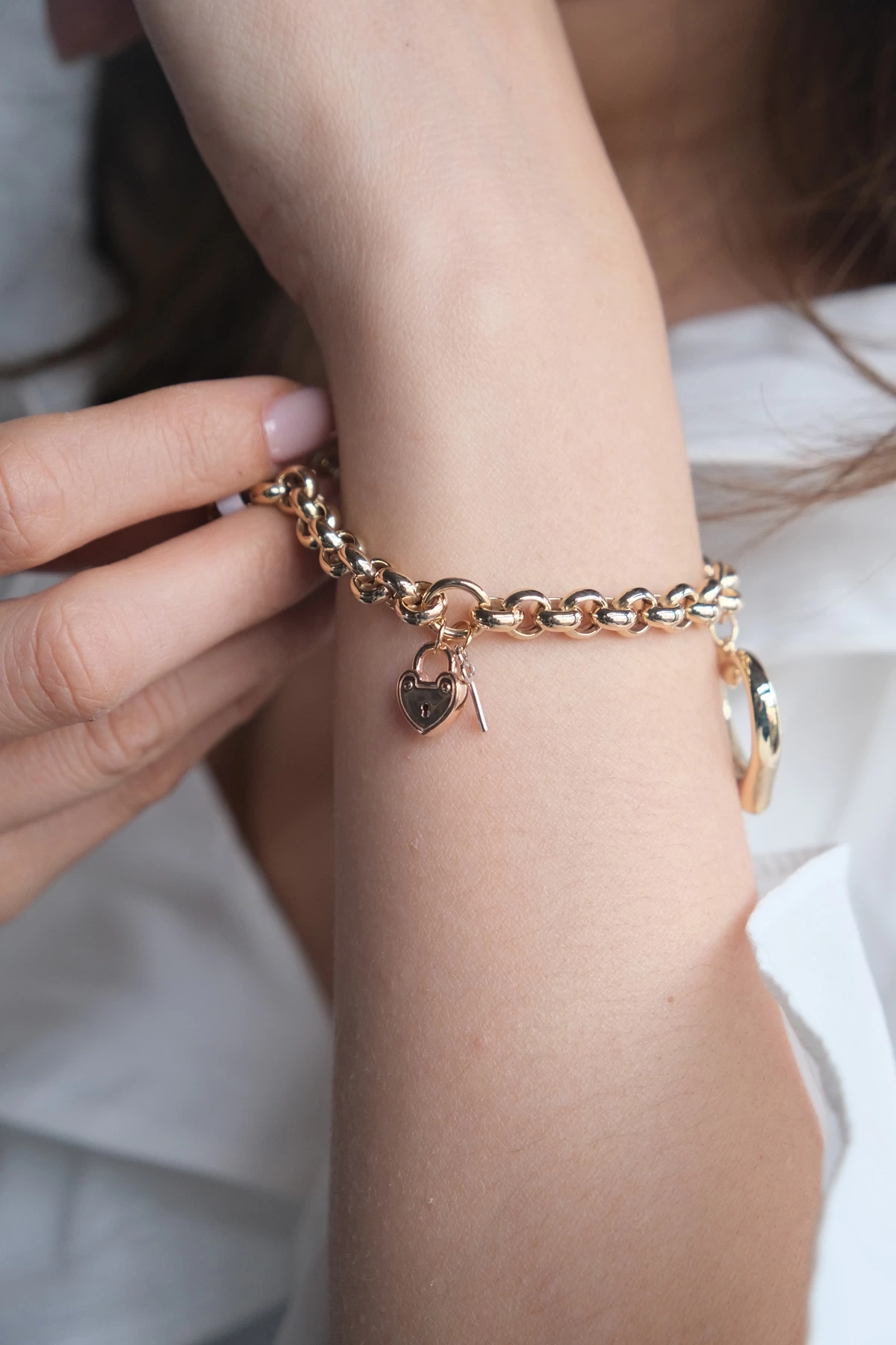 Asil 14 Ayar Kalpli Şans Altın Bileklik BLK5448