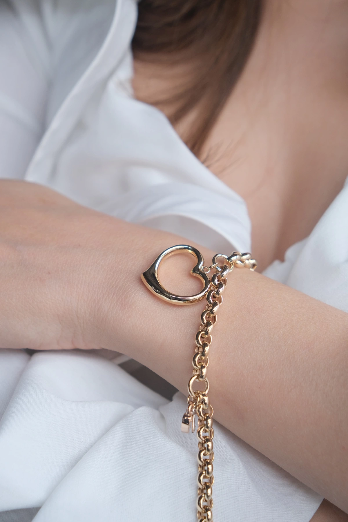 Asil 14 Ayar Kalpli Şans Altın Bileklik BLK5448