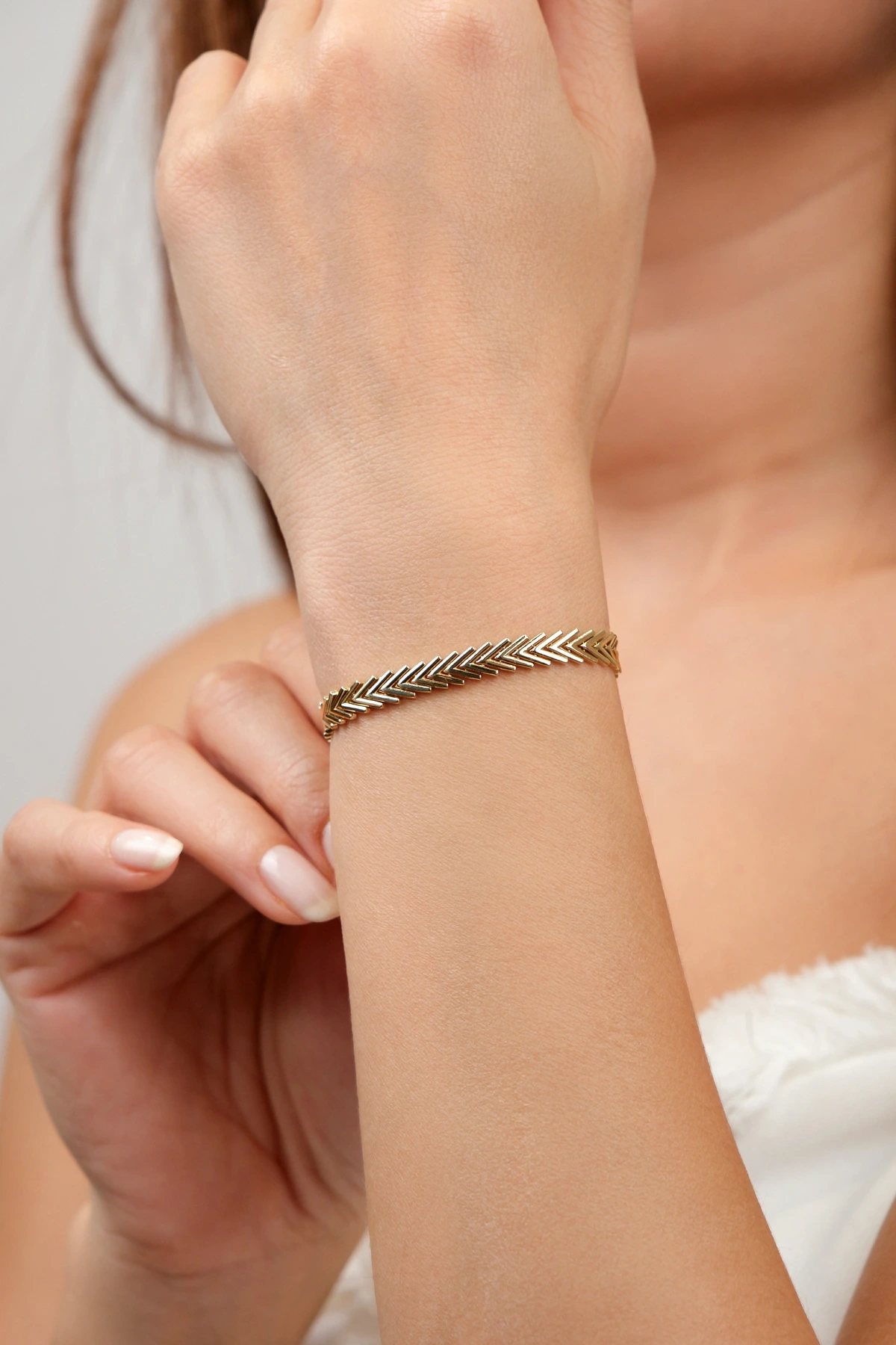 Asil 14 Ayar Kılçık Model Altın Bileklik BLK4369