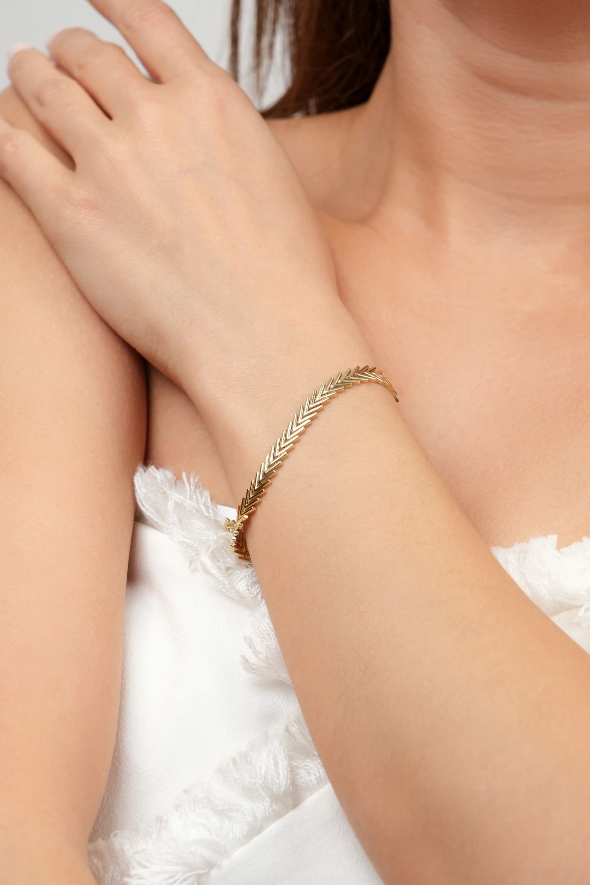 Asil 14 Ayar Kılçık Model Altın Bileklik BLK4369