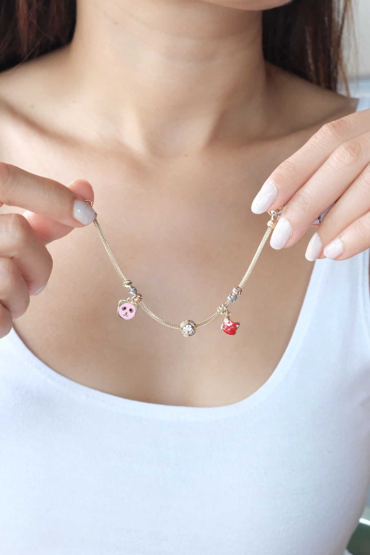 Asil 14 Ayar Kitty Kız Çocuk Altın Bileklik BLK5489