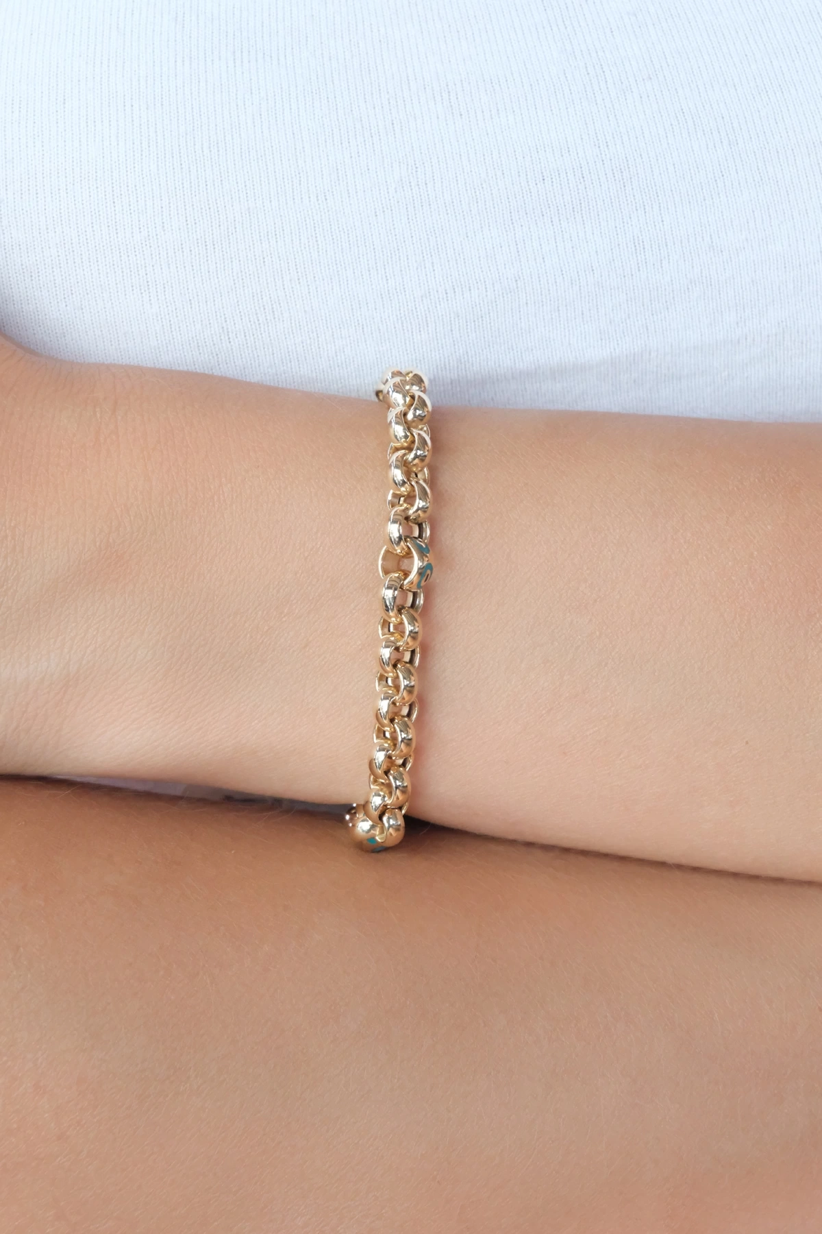 Asil 14 Ayar Mineli Zincir Bileklik BLK6032