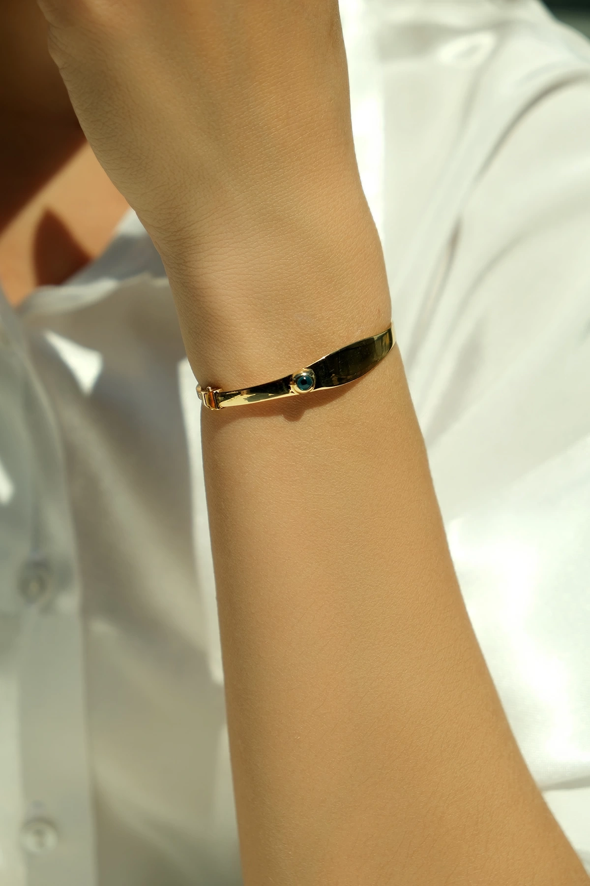 Asil 14 Ayar Nazar Boncuklu Çocuk Altın Bilezik BLZ1259