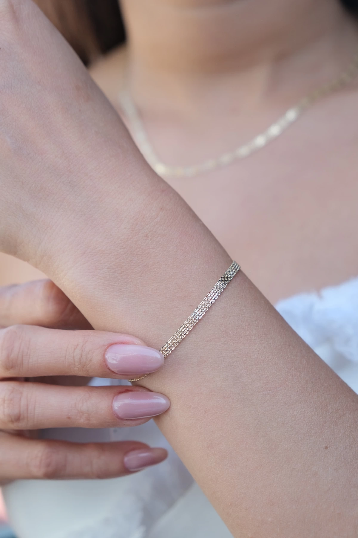 Asil 14 Ayar Örme Model Altın Bileklik BLK5685