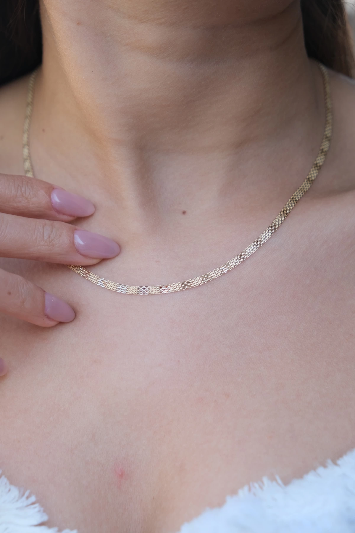 Asil 14 Ayar Örme Model Altın Kolye Kly3795