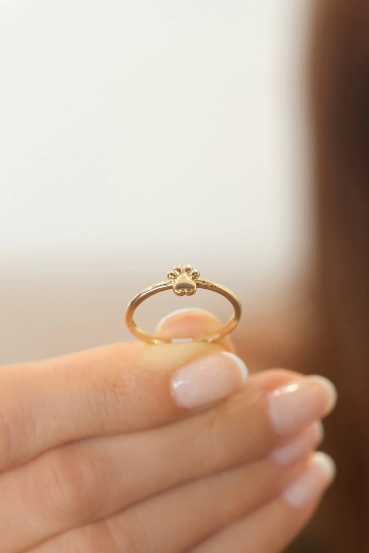 Asil 14 Ayar Pati Dostu Altın Yüzük YZK3404