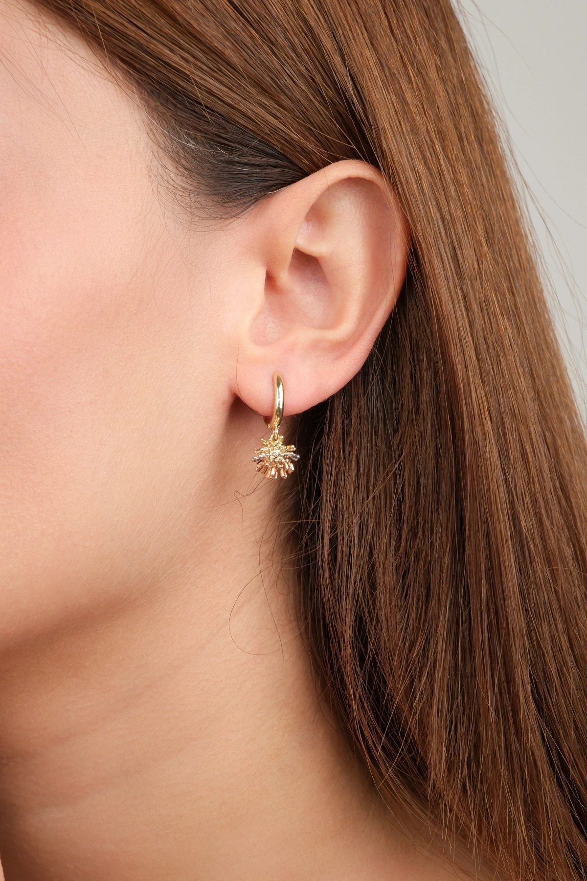 Asil 14 Ayar Sakallı Toplu Altın Küpe KP5294