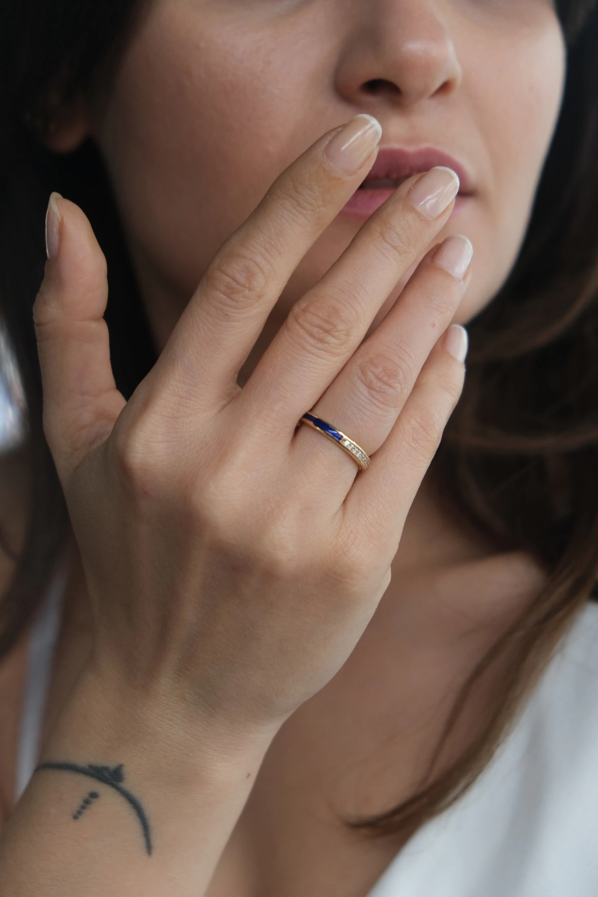 Asil 14 Ayar Taşlı Ve Mineli Çift Yön Altın Yüzük YZK3232