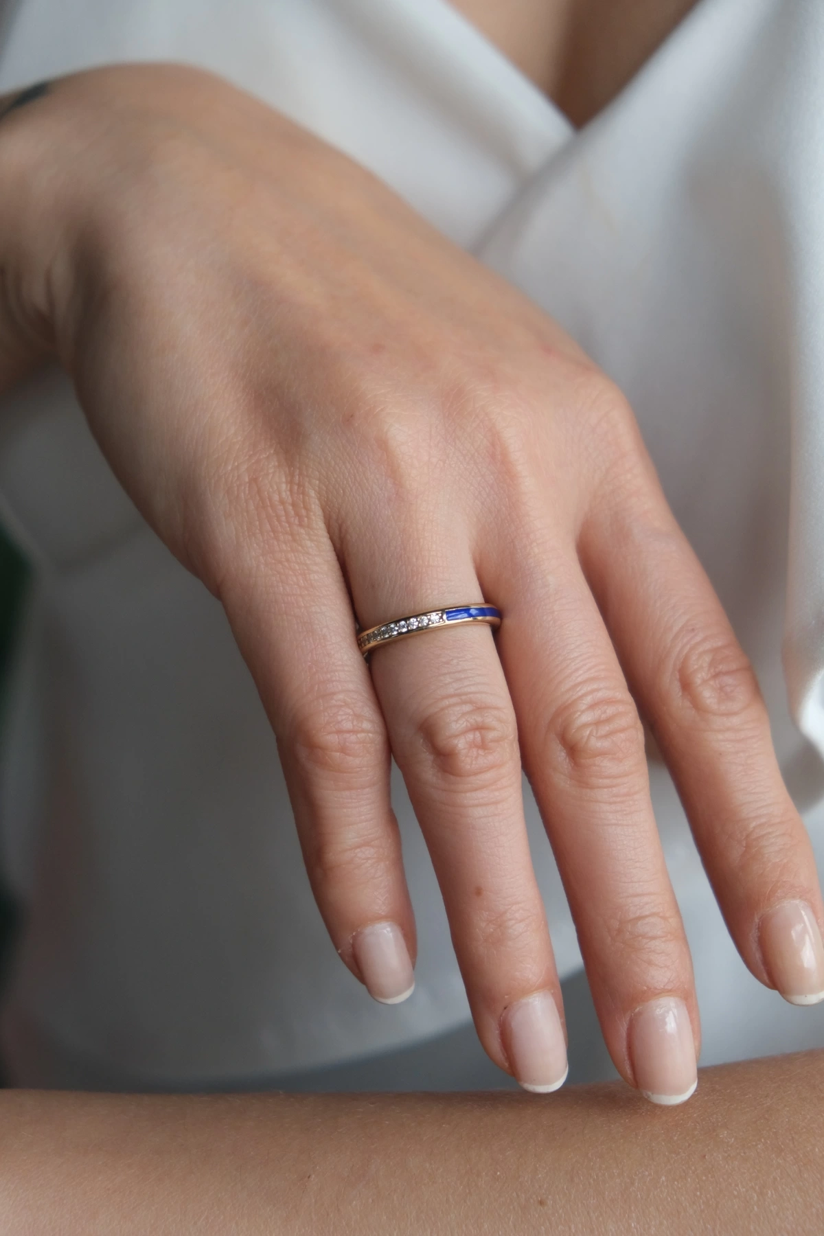 Asil 14 Ayar Taşlı Ve Mineli Çift Yön Altın Yüzük YZK3232