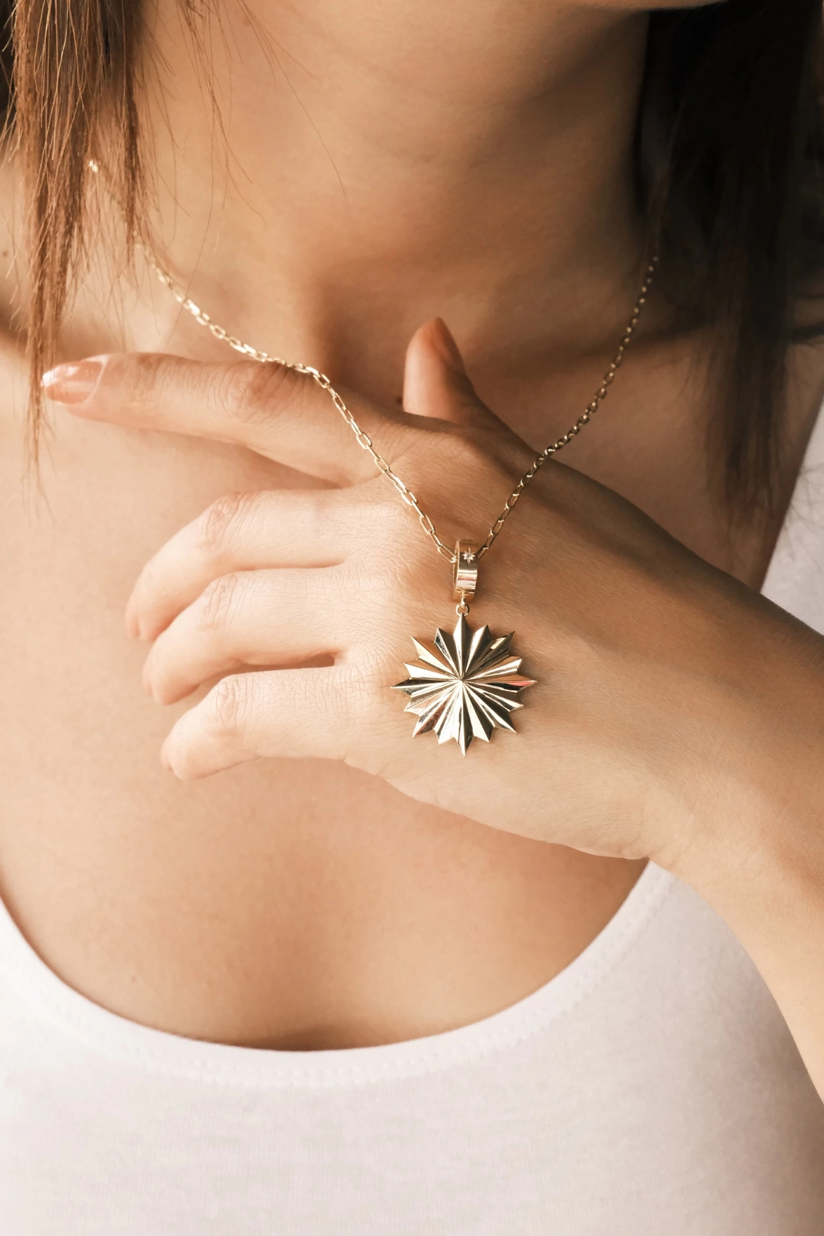 Asil 14 Ayar Yıldızlı Altın Kolye Ucu KLU2072