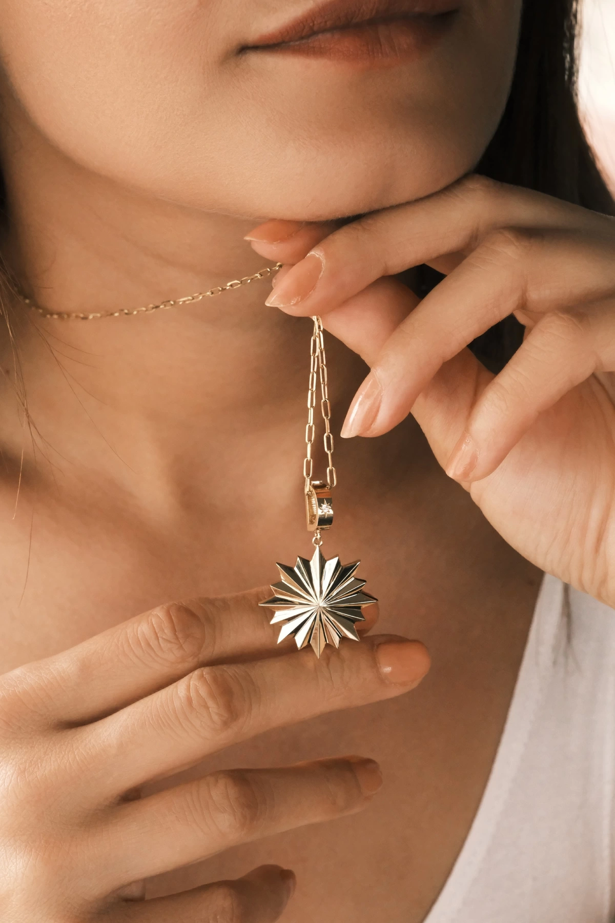 Asil 14 Ayar Yıldızlı Altın Kolye Ucu KLU2072