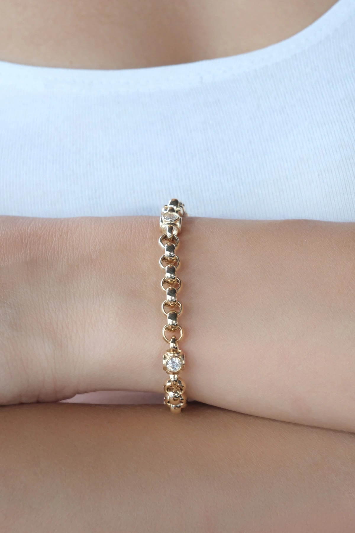 Asil 14 Ayar Zincir Altın Bileklik BLK5575