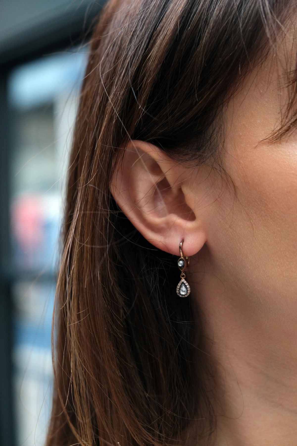 Asil Damla Model Elmas Küpe ELM1487