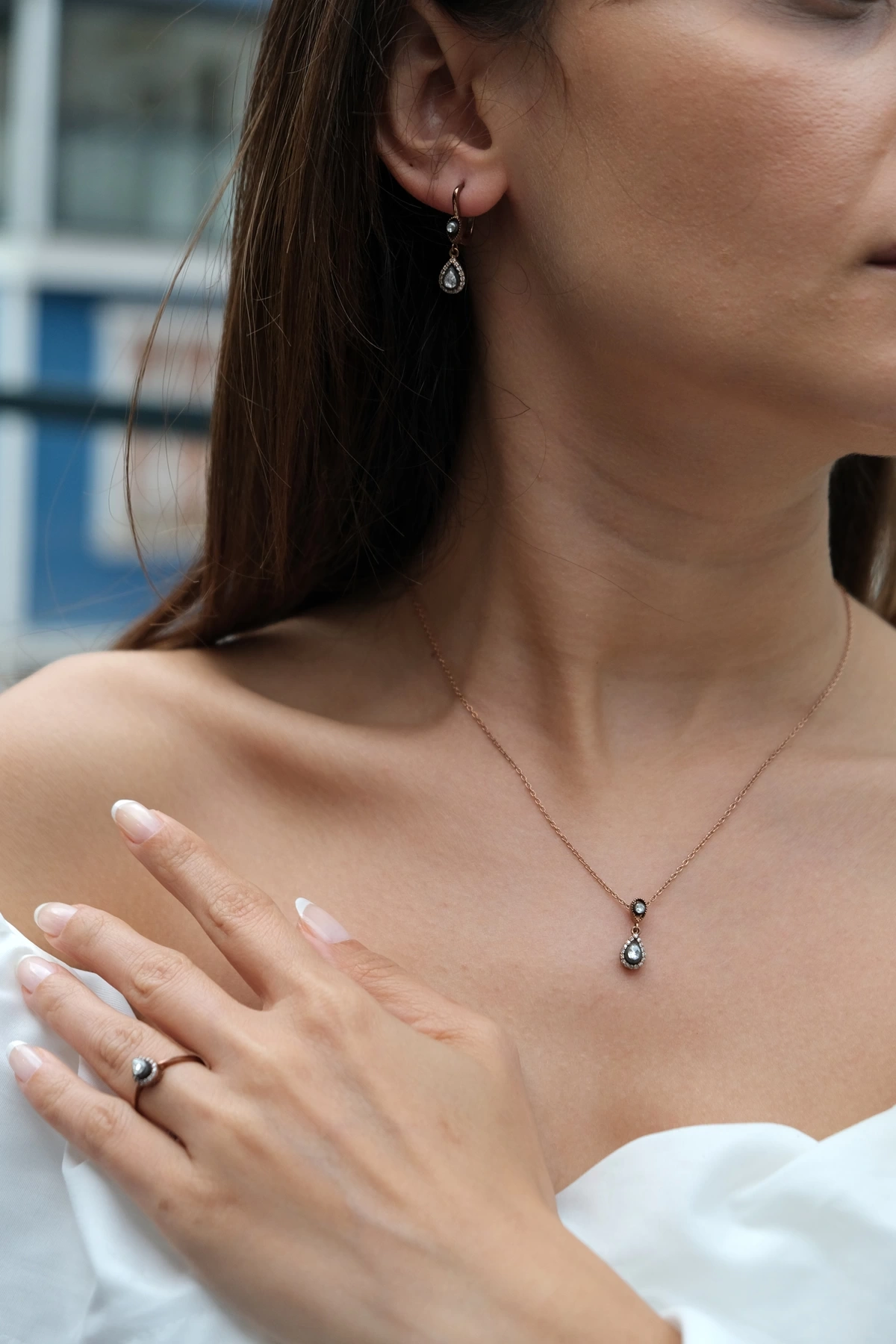 Asil Damla Model Elmas Küpe ELM1487