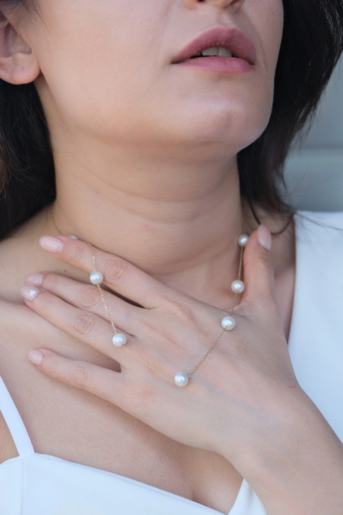 Asil İncili Zincir Kolye KLY 3328