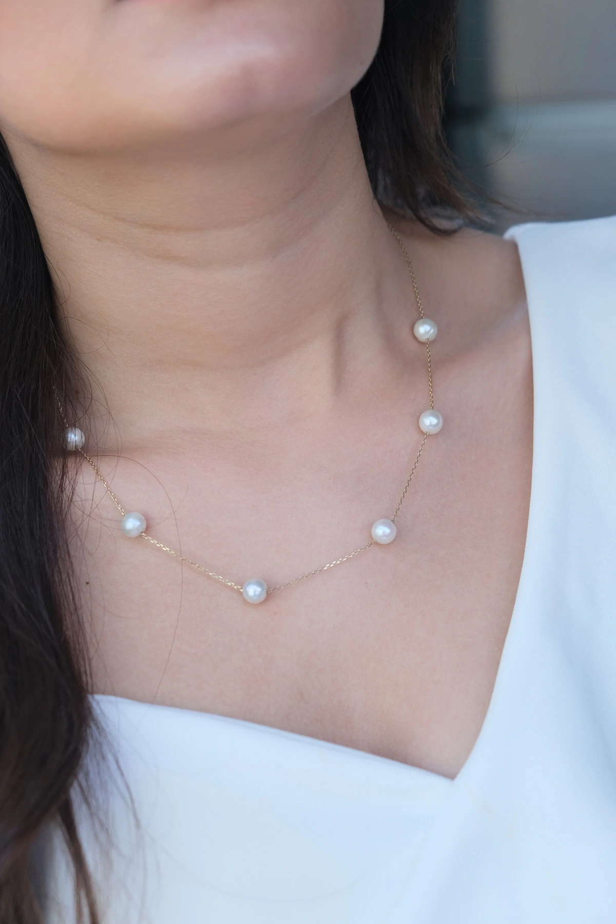 Asil İncili Zincir Kolye KLY 3328