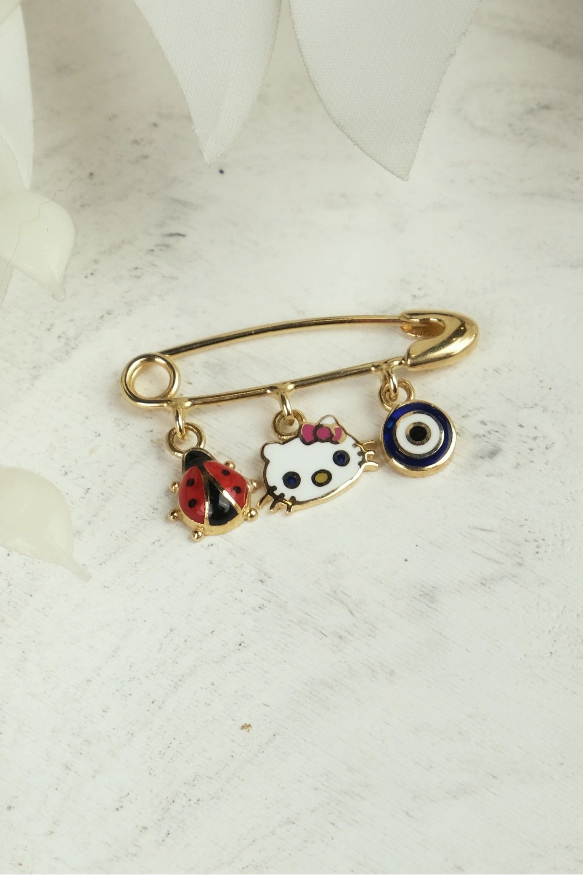 Asil 14 Ayar Çocuk Altın İğneli Nazarlık NZR420