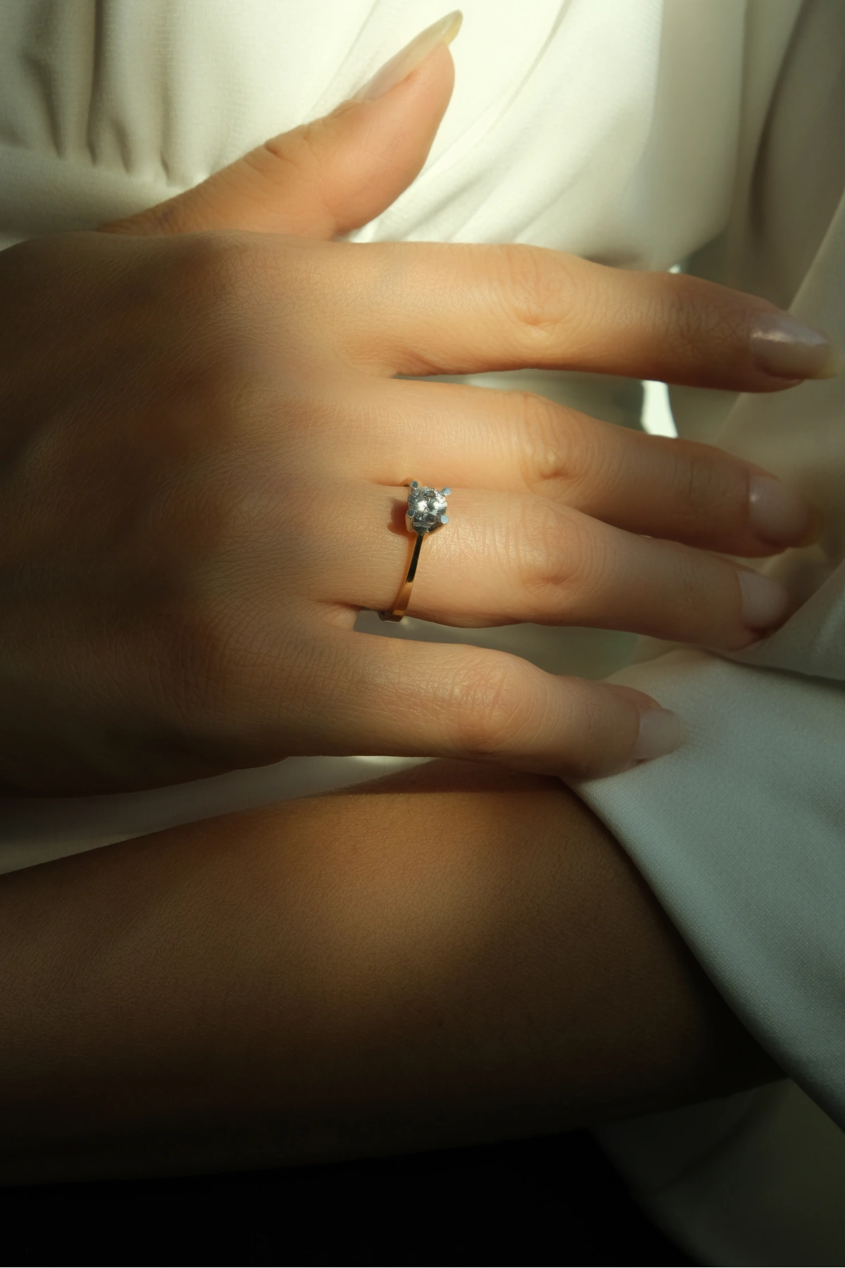 Asil 14 Ayar Tek Taş Altın Yüzük YZK2531