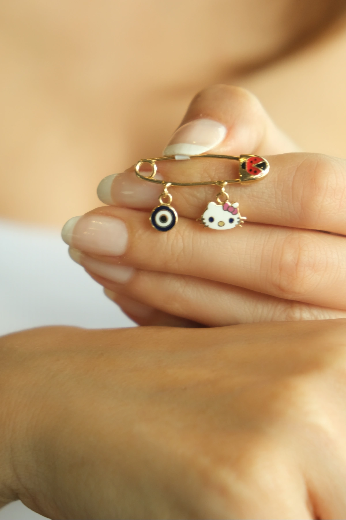 Asil 14 Ayar İğneli Çocuk Altın Nazarlık NZR331